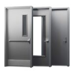 3 single metal doors 700 by 700